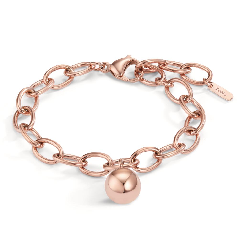 Armband Das Gliederarmband ESTELLE Rosé ist eine zeitlos elegante Schönheit. Das moderne Armband verbindet nicht nur traditionelle Handwerkskunst mit innovativem Design und hoher Verarbeitungsqualität, sondern ist auch aus hypoallergenem und recyceltem Edelstahl gefertigt. Mit seinem markanten Kugelanhänger passt sich ESTELLE gekonnt jedem Outfit an und hebt Ihren Stil auf das nächste Level. 