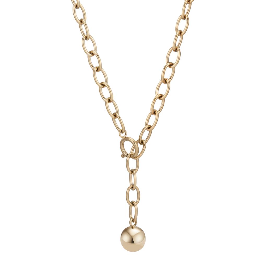 Collier Elegantes Damen-Collier aus hochwertigem Edelstahl in Gold-Optik. Das modische Gliederdesign mit rundem Anhänger verleiht jedem Outfit einen besonderen Charme. Pflegeleicht, langlebig und ein perfektes Accessoire für jeden Anlass. Ein Must-have für stilbewusste Frauen.
