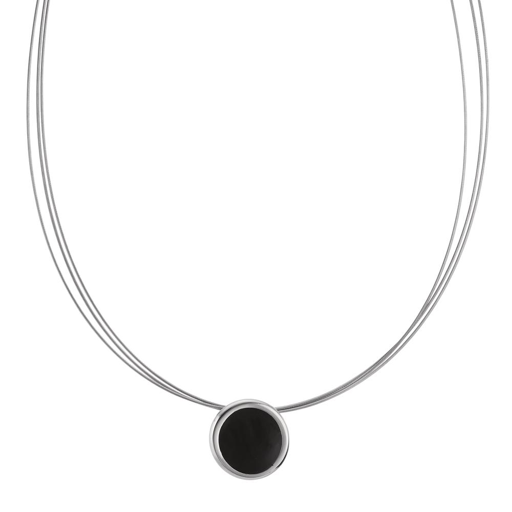 Collier Elegantes Damen-Collier aus hochwertigem Edelstahl mit einem stilvollen schwarzen Anhänger. Das moderne Design kombiniert Schlichtheit und Eleganz perfekt und passt zu jedem Outfit. Ideal für besondere Anlässe oder den täglichen Gebrauch. Langlebig und hautfreundlich. 596616,594781