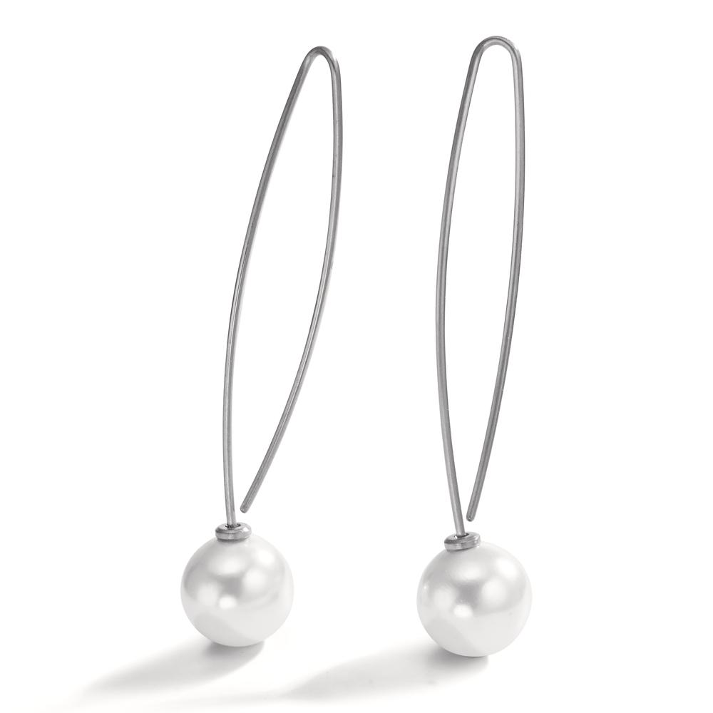 Ohrhänger Elegante Damen Ohrhänger aus hochwertigem Edelstahl mit zarten Muschelperlen. Die schlanke Form sorgt für einen modernen Look und setzt die Perlen besonders in Szene. Leicht, hautverträglich und ideal für jeden Anlass – ein zeitloses Accessoire für stilbewusste Frauen.