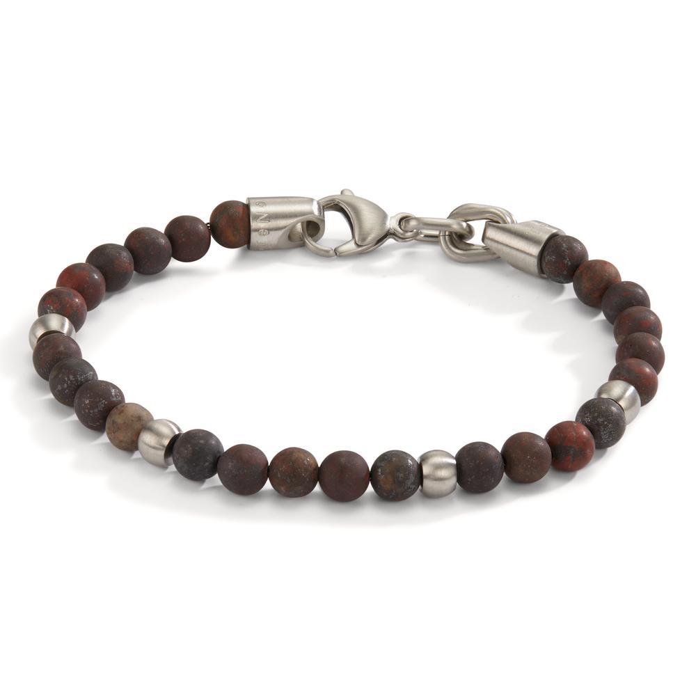 Armband Dieses elegante Damenarmband kombiniert warme Jaspis-Perlen mit robustem Edelstahl. Das zeitlose Design verleiht jedem Outfit einen natürlichen und stilvollen Akzent. Perfekt für den Alltag oder besondere Anlässe – ein Schmuckstück, das Charme und Qualität vereint.