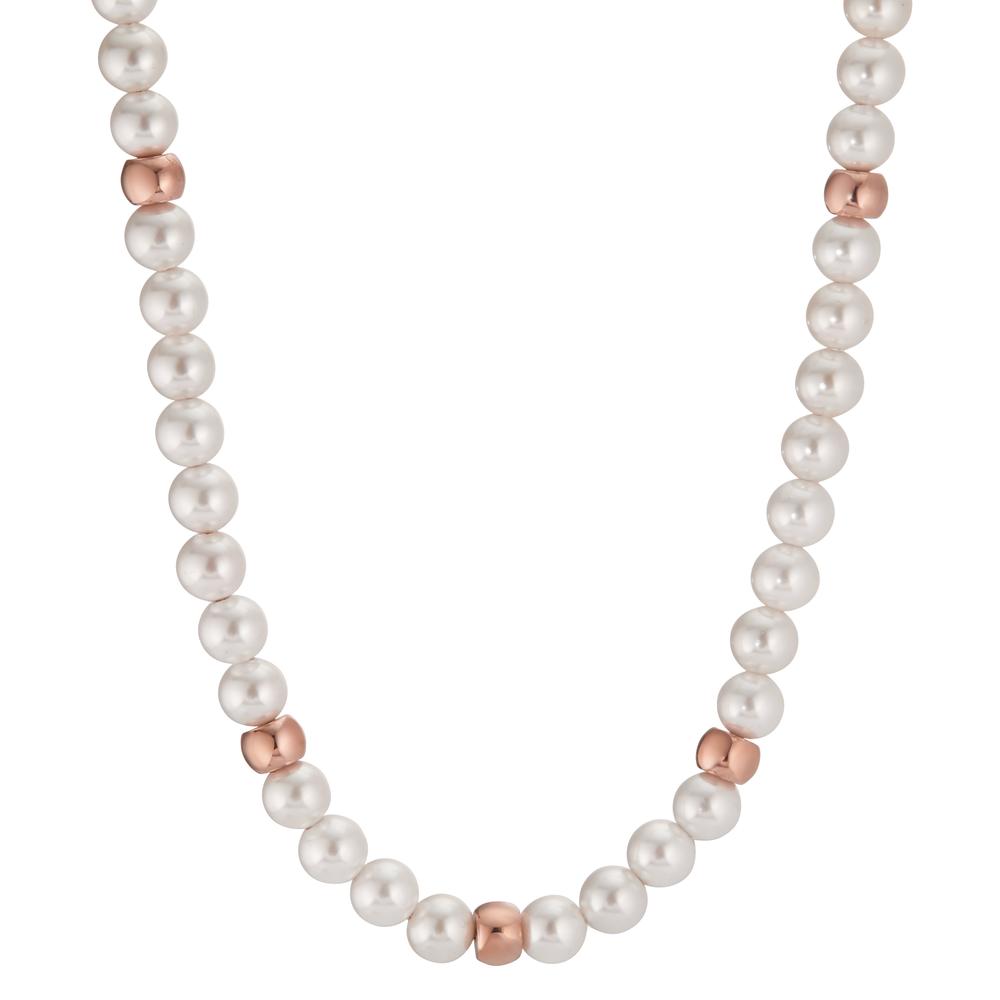 Collier Stylish, elegant in zeitloser Ästhetik: Das Arya Pearl Collier Rosé mit weissen Naturperlen vereint traditionellen Style mit einem modernen Twist. Sie passt zu jedem klassischen Outfit, verleiht aber auch rockigen Jeans und T-Shirt Looks einen perfekten Hauch von Esprit. Das klare, unaufgeregte Design und die hochwertige Verarbeitung dieser Perlenkette macht sie zu fast allem kombinierbar und passt zur Abendgarderobe wie zu einem legeren Alltagslook. 