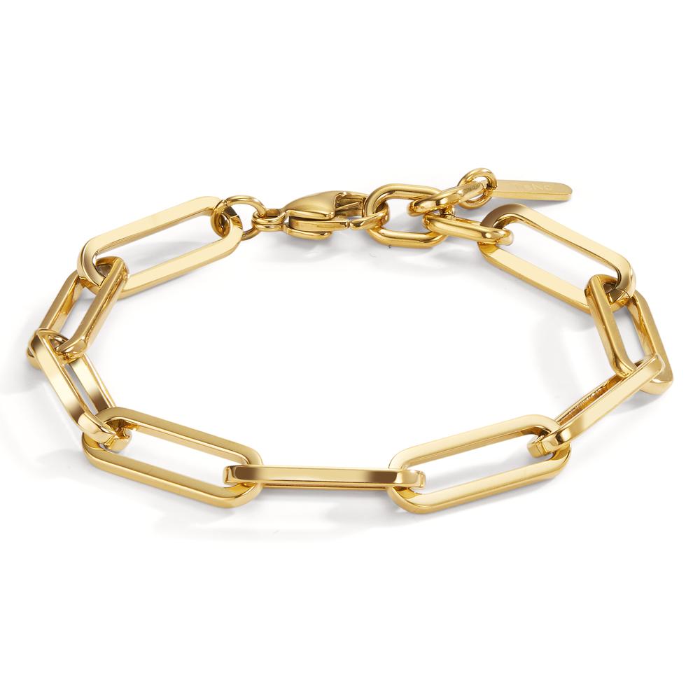 Armband Elegantes Damen Armband aus hochwertigem Edelstahl mit goldfarbener Oberfläche. Das moderne Design mit markanten, rechteckigen Gliedern verleiht jedem Outfit einen stilvollen Akzent. Robust, langlebig und perfekt für jeden Anlass – ein Must-have Accessoire für die modebewusste Frau.