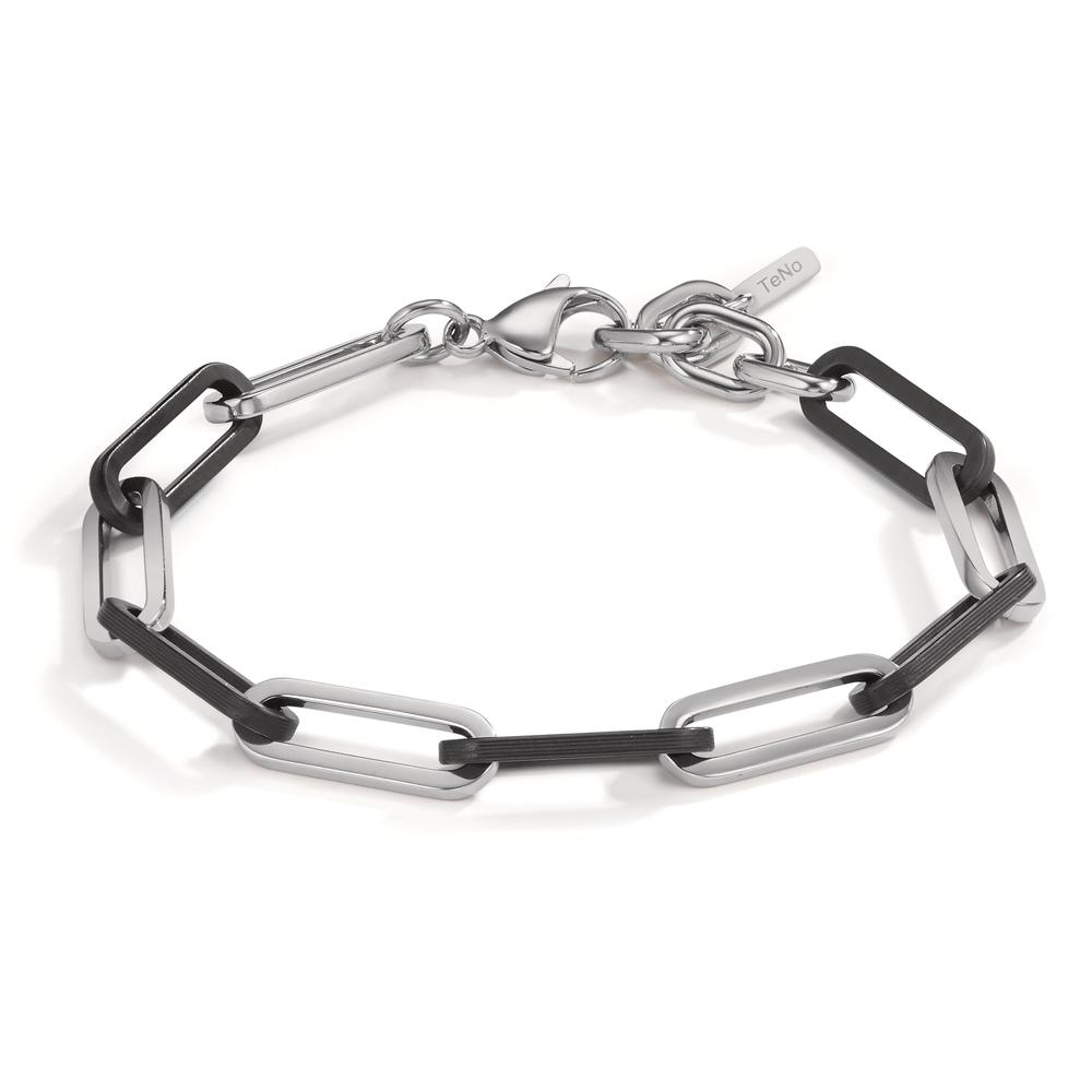Armband Elegantes Damen Armband aus hochwertigem Edelstahl und stylischem Carbon. Das moderne Design mit rechteckigen Gliedern in Silber und Schwarz verleiht jedem Outfit eine besondere Note. Leicht, robust und zeitlos – ein perfektes Accessoire für jeden Anlass.