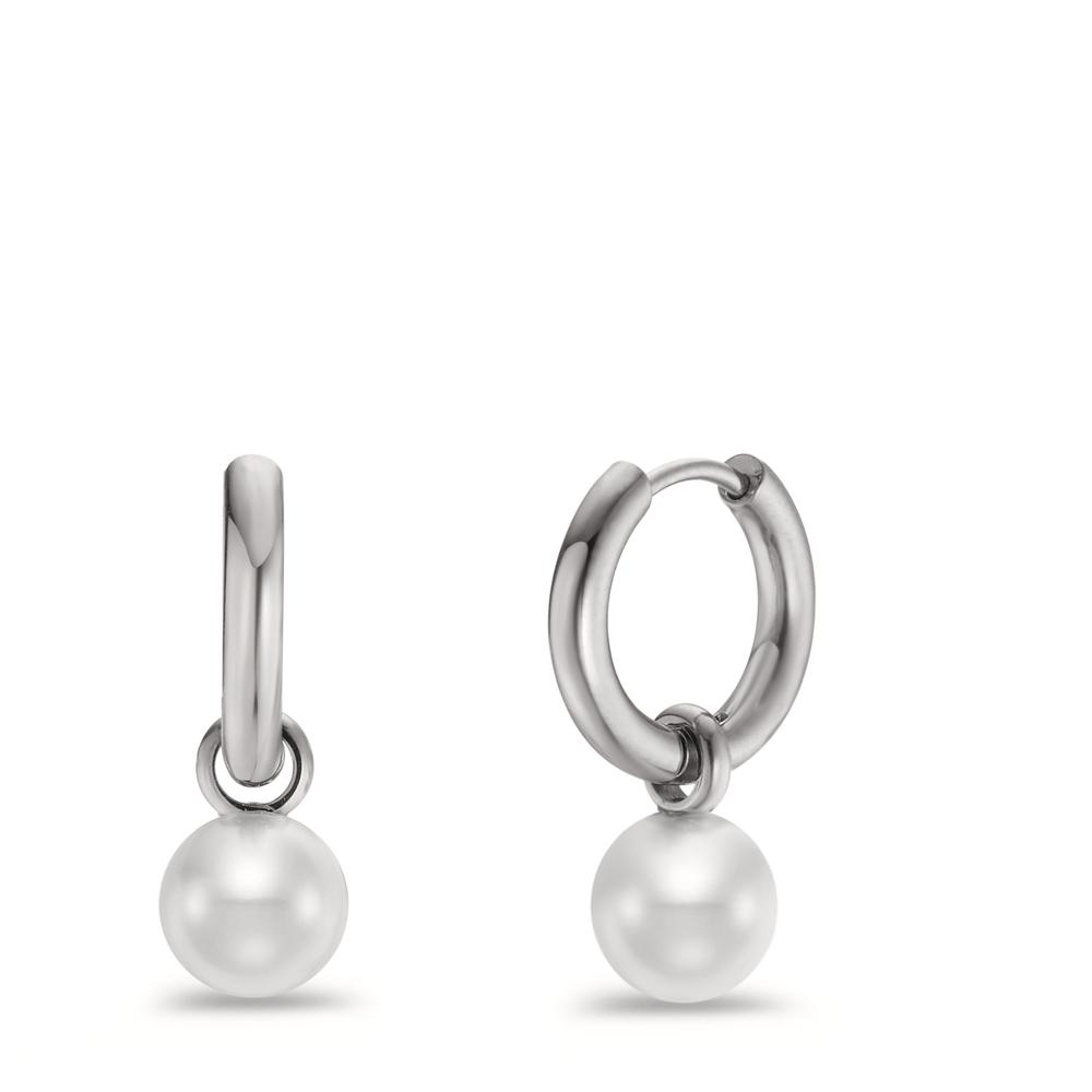 Creolen mit Einhänger Elegante Damen Creolen aus hochwertigem Edelstahl mit stilvollem Anhänger in Form einer strahlenden Muschelperle. Zeitloses Design für jeden Anlass, das Ihren Look dezent unterstreicht. Hautfreundlich, langlebig und ein perfektes Accessoire für Alltag und besondere Momente.