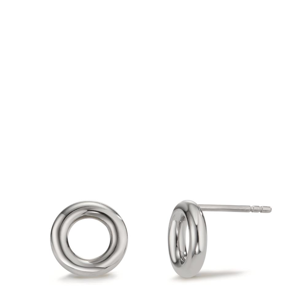 Ohrstecker Die TeNo Loop Ohrringe in Silber aus recyceltem, wasserfestem Edelstahl sind schlicht, edel und von feiner Qualität. Mit ihrer abgerundeten Reifenform sind sie antiallergen und eignen sich hervorragend für den täglichen Gebrauch. Ob einzeln oder kombiniert, sie sind ein perfekter Begleiter für jeden Anlass. 