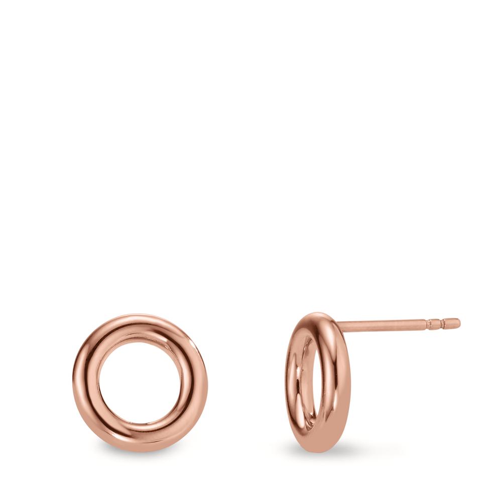 Ohrstecker Die TeNo Loop Ohrringe in Roségold aus Edelstahl sind ein wunderschönes, schlichtes und zeitloses Accessoire, das zu jedem Outfit passt. Mit einem Durchmesser von 12.0mm und ihrer gänzend polierten Reifenform sind sie angenehm zu tragen und eignen sich ideal für den Alltag. Dank des recycelten und wasserfesten Materials sind die Ohrstecker nicht nur optisch ansprechend, sondern auch nachhaltig und langlebig. 