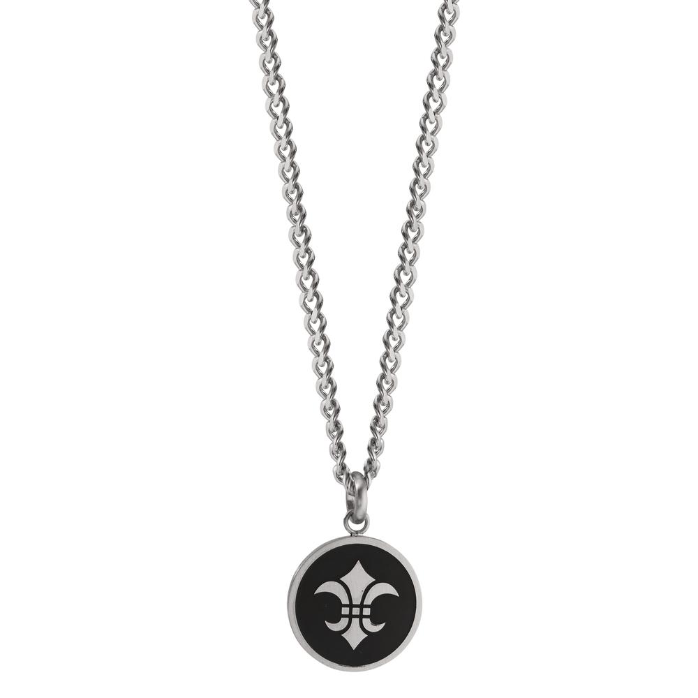 Halskette mit Anhänger Markant und stilvoll interpretiert diese TeNo-Signature-Kette das beliebte Trinity Symbol einer Lotusblüte. Die Fleur de Lys steht für die Heilige Dreifaltigkeit: Glaube, Liebe und Hoffnung. Durch die Verbundenheit zur französischen Monarchie symbolisiert sie aber auch Reichtum, Glück und Reinheit. Durch das tief eingravierte und mit Emaille veredelte Fleur-de-Lys Symbol ist die Kette ein besonders maskuliner Eyecatcher. Wer die Kette verschenken möchte, kann auf der Rückseite des Anhängers noch eine persönliche Botschaft eingravieren lassen. 597015,596563