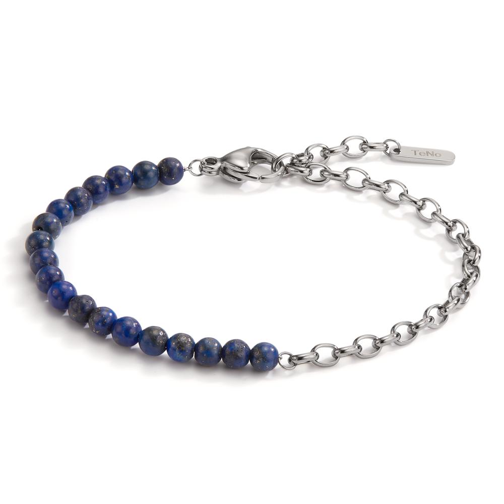 Armband Dieses TeNo-Armband aus der Muse Kollektion verbindet klassische Elemente mit modernem Touch. Die handverlesenen Lapislazuli Perlen begeistern alle, die elegantes Blau lieben. Der Edelstein ist bekannt für seine Farbvariationen, von klassischem Royalblau bis hin zu marmorierten Nuancen und gilt als Stein, der Ruhe und Konzentration fördert. Das angesagte halb-und-halb Design sorgt für einen modernen Twist und macht dieses Armband in jedem Outfit zu einem besonderen Blickfang.  